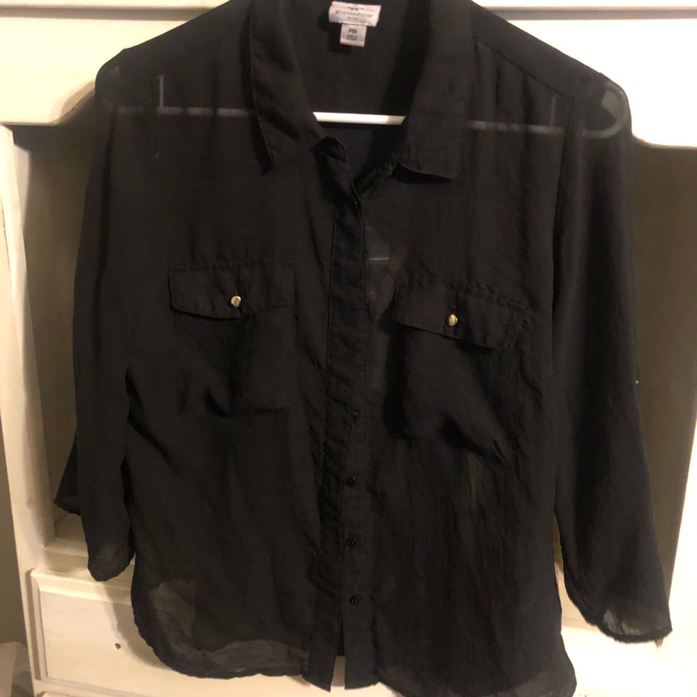 Black button down